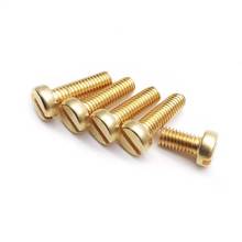 Tornillos de cabeza cilíndrica ranurada de latón M3.5, tornillo conductor de copa de una palabra, Perno de latón mecánico DIN84 10mm-35mm L, 10 Uds. 2024 - compra barato