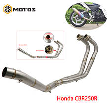 ZS MOTOS Motorcycle Stainless Steel Exhaust System Mid Tube Link Connect Pipe For Honda CBR250R 2018-2019 Mid Tube Pipe Exhaust 2024 - buy cheap
