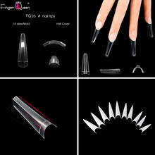 500PCS/100PCS Unique New Fake Nails Clear Natural Coffin Nails Stiletto Nail Tips Manicure Tools Artificial Nails 2024 - buy cheap