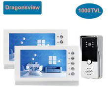 Dragonsview-sistema de intercomunicação por vídeo para porta, campainha com câmera, 2 monitores, 1 campainha à prova d'água 2024 - compre barato