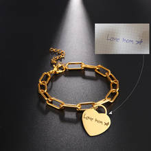 Sipuris-pulsera personalizada con nombre para mujer, colgante con forma de corazón de acero inoxidable, joyería de moda, regalo 2024 - compra barato