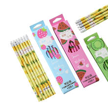 8packs/lot Lovely Cartoon Fresh Fruit HB Rubber Head wooden Pencil with Eraser Writing Office School Supplies Stationery 2024 - buy cheap