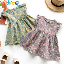 Sodawn-Vestidos informales para niñas, disfraz de princesa con estampado de flores, ropa de manga corta, para verano 2024 - compra barato