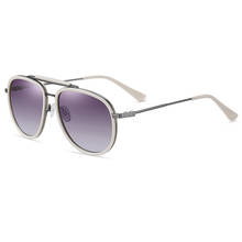 Gafas de sol de marca Retro para hombre y mujer, lentes polarizadas cuadradas con gradiente, púrpura, UV400, novedad de 2021 2024 - compra barato