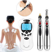 Caneta elétrica de acupuntura tens, estimulador muscular, 8 modelos, ems, máquina digital de terapia, alívio da dor, massagem corporal, acupuntura 2024 - compre barato
