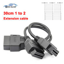 Full 16Pin Male To Female 30CM 1 to 2 OBD2 Auto Extension Cable Automotive Car Diagnostic auto Tool Scanner Connector Cable 2024 - buy cheap