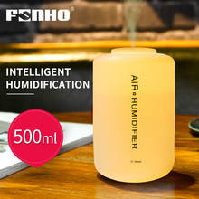 FUNHO 500 мл ультразвуковой увлажнитель воздуха Арома эфирные масла диффузор тумана для дома автомобиля USB Fogger светодиодный ночник 2024 - купить недорого