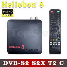 Hellobox-receptor de televisión HEVC con WiFi integrado, sintonizador DVB-T2 con soporte RJ45, PowerVu Biss, 8 unidades, 2020 2024 - compra barato