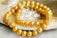 Akoya-collar de perlas cultivadas, Oro Natural, 8-9MM 2024 - compra barato