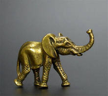 Estátua de cobre collectable bronze chinês esculpido animal elefante requintado pequenas estátuas 2024 - compre barato
