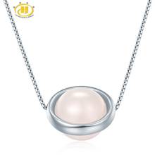 Hutang Dancing Pendant Natural Gemstone Rose Quartz 925 Sterling Silver Necklace Fine Fashion Stone Jewelry for Women's Gift New 2024 - buy cheap