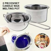 2Pcs/Set Candle Wax Melting Pot Double Boiler Non-stick Long Handle Stainless Steel Candle Making Pot DIY Soap Candle Making 2024 - buy cheap