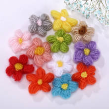 20pcs/lot 4cm Sewing Accessories Multi color Flower Handmade Sew-on Appliqued Crochet Knitted Applique Scrapbooking 2024 - buy cheap