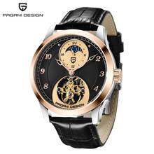 PAGANI DESIGN-reloj con correa de cuero para hombre, accesorio masculino de pulsera resistente al agua con mecanismo automático de Tourbillon, complemento mecánico de marca lujosa de PD-1650 2024 - compra barato