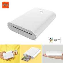 Принтер Xiaomi mijia AR 300 точек/дюйм, портативный мини-карман для фотографий, 500 мА · ч, карманный принтер для фотографий, работа с mijia 2024 - купить недорого