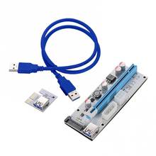 Placa pci-e riser ver006s, adaptador pci-e riser de 30cm, 60cm, 100cm, cabo usb 3.0, pci express 1x para 16x, extensor pcie para mineração de gpu 2024 - compre barato