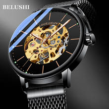 BELUSHI Top Brand Luxury Automatic Mechanical Watch Men Business Stainless Steel Waterproof Tourbillon Watches Relogio Masculin 2024 - buy cheap
