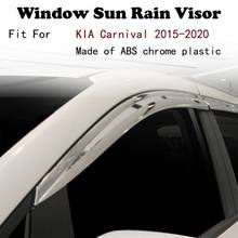 ABS Chrome plastic Window Visor Vent Shades Sun Rain Guard car accessories For KIA Carnival 2015-2020 2024 - buy cheap