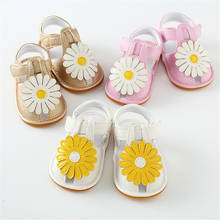 2021 Summer 0-18M Baby Infant Kid Girl Soft Sole Crib Toddler Summer Princess Sandals Shoes With Sunflower 2024 - buy cheap