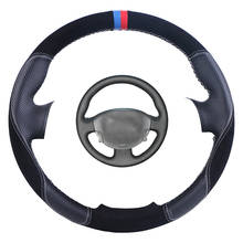 Capa personalizada para volante de carro, camurça e couro, para renault megane 2 2003-2009, kangoo 2003, scenic 2 2005-2011 2024 - compre barato