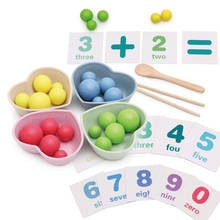 Crianças Contas Brinquedos De Madeira Montessori Contas Clipe de Multi-funcional Toy Pratique Pauzinhos de Aprendizagem de Matemática Brinquedos Educativos Primeiros 2024 - compre barato