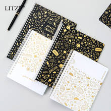 LITZY-Cuaderno de hojas sueltas para estudiantes, libreta transparente de 50 hojas, A5, B5, línea Horizontal, escuela, oficina, papelería 2024 - compra barato