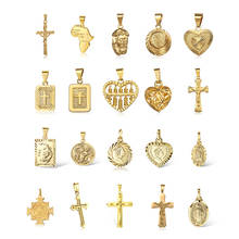 20 Styles Gold Color Pendant Necklace for Women Men Stainless Steel Link Chain Virgin Mary Cross Charm Jewelry Gifts LGP298 2024 - buy cheap