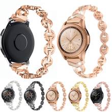 22mm 20mm metal diamante vo estilo cinta para samsung assista 46mm/ativo 2/huawei gt2 para samsung assista 3 liberação rápida cinto de metal 2024 - compre barato