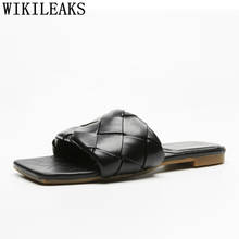 Ladies Shoes Women Slippers Summer Shoes Beach Slippers Women 2022 Leather Luxury Slides Designer Slippers Women Shoes 2022 Buty 2024 - buy cheap