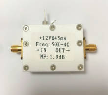 Радиочастотный усилитель, 50K-4G LNA, малошумный, с высоким коэффициентом усиления 25DB@0.8G 2024 - купить недорого