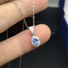 Natural Tanzanite Pendant 925 Silver Lady Pendant Small and Cute Simple 2024 - buy cheap