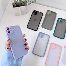 Macarons Color Bumper Matte Transparent Phone Case for iPhone 13 11 12 iPhone11 Pro Max  X Xs XR 7 8 Plus Protective Thin Cover 2024 - buy cheap