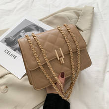 Новинка 2021, модная женская брендовая сумка из ромбической кожи на цепочке, роскошные дизайнерские женские дорожные сумки через плечо, сумка-мессенджер на плечо 2024 - купить недорого