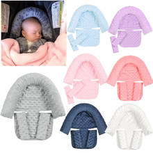 Suporte de segurança para cabeça de bebê, travesseiro macio para dormir com cinto de segurança, capa para proteção de pescoço 2024 - compre barato