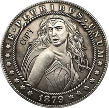 Hobo moeda níquel 1879-cc dólar dos eua, cópia do tipo 181 2024 - compre barato