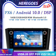 Reproductor de DVD para coche PX6, DSP, IPS, TDA7851, PX6, Android 10,0, 64G, Wifi, RDS, RADIO, mapa GPS, Bluetooth 5,0, para Toyota Avensis T25 2003-2008 2024 - compra barato
