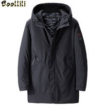 Высококачественная зимняя мужская куртка с капюшоном, плотная теплая парка, Повседневная тонкая мужская длинная куртка с хлопковой подкладкой, 4XL-10XL 2024 - купить недорого