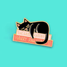 Cute Black Cat Brooches Lazy Sleepy Cat Enamel Pin Metal Fun Animal Badges Lapel Backpack Denim Clothes for Women Kids Gifts 2024 - buy cheap