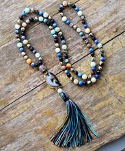 Luxury Drusy Necklace Natural Stones Gilded Druzy Colorful Tassel Necklace Women Elegant Necklace Boho Gift Necklace Dropship 2024 - buy cheap