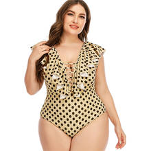 Bañador Sexy de una pieza para mujer, traje de baño negro con escote en V profundo, talla grande 5XL, ropa de playa para mujer 2021 2024 - compra barato