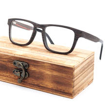 LONSY-Montura de gafas graduadas para hombre y mujer, anteojos Retro cuadrados de madera óptica para miopía, montura Anti luz azul 2024 - compra barato