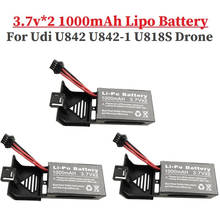 1-3 pces 7.4 v 1000 mah li-po bateria para udi u842 u842 u842 U842-1 u818s rc quadcptar peças de reposição para 7.4 v zangão bateria 2024 - compre barato