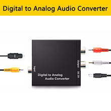 Coaxial óptico digital para analógico (l/r) adaptador conversor de áudio toslink/spdif, coaxial em rca l/r 3.5mm amplificador de saída 2024 - compre barato