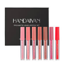 HANDAIYAN-Juego de pintalabios líquido, maquillaje de larga duración, Vegan, Sexy, terciopelo, tinte labial, 7 unids/set/Set 2024 - compra barato