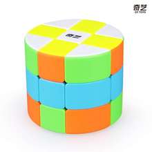 Cubo mágico qiyi mofangge 3x3 cilindros, octágono sem adesivos, quebra-cabeça giratório 3x3, brinquedo para crianças, velocidade 2024 - compre barato