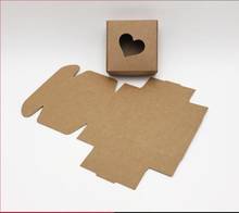 Caixa de embalagem 50 peças de papel kraft, caixa de doces artesanal de sabonete artesanal, caixa de papelão artesanal personalizada para presente 2024 - compre barato