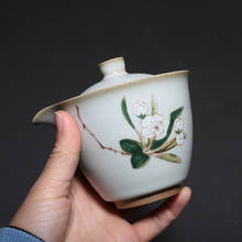 150 мл винтажный Ru печной фарфор Gaiwan керамика китайский чайный набор кунг-фу Чайник Чайная церемония Аксессуары чайный горшок Tureen 2024 - купить недорого