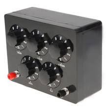 BMBY-Black Resistance Box Iron Variable Decade Resistor Resistance Box 0-9999.9 Ohm 165X125X60Mm forPhysical Teaching 2024 - buy cheap