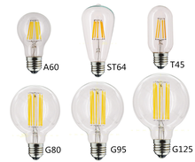 2PCS LED Globe Bulb Filament Edison T45 ST64 G80 A60 G95 G125 4W 8W 12W 16W E27 White 2700K 220V Retro Vintage Lamp Decorative 2024 - buy cheap