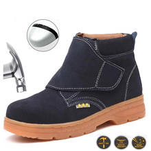 Calçados de segurança para homens, botas com biqueira de aço anti-esmagamento, solda indestrutível para construção 2024 - compre barato